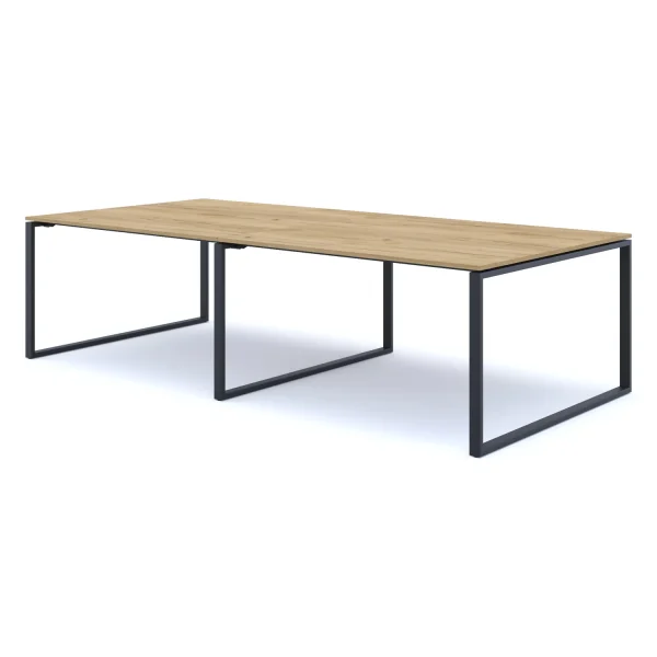 AMSTERDAM XL — великий стіл для чотирьох 276×138 см, глибока стільниця, лофт | ESTACA