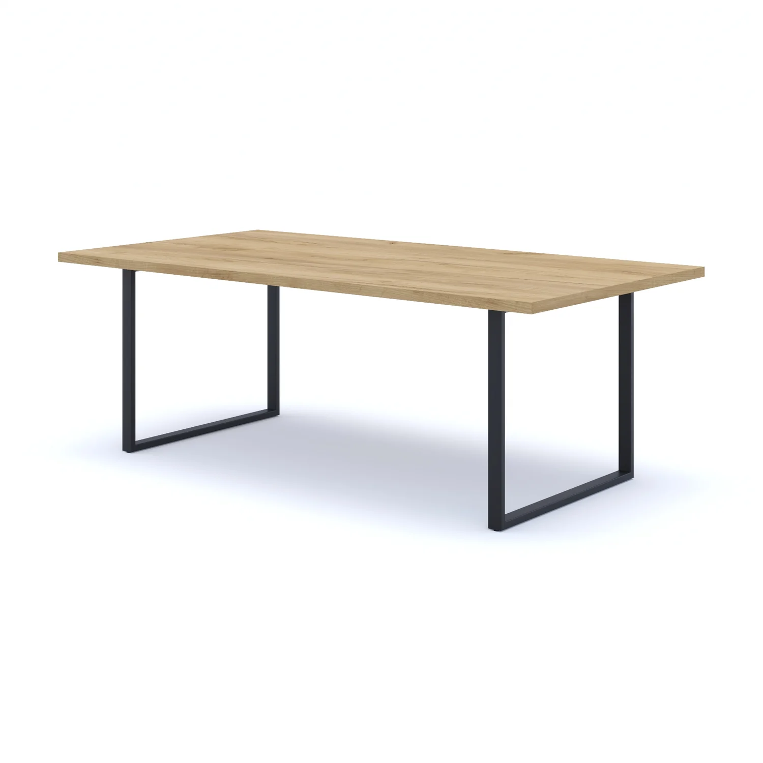 OSLO XL — стіл для переговорів 210×120 см, 6 осіб, ДСП і метал, лофт | ESTACA