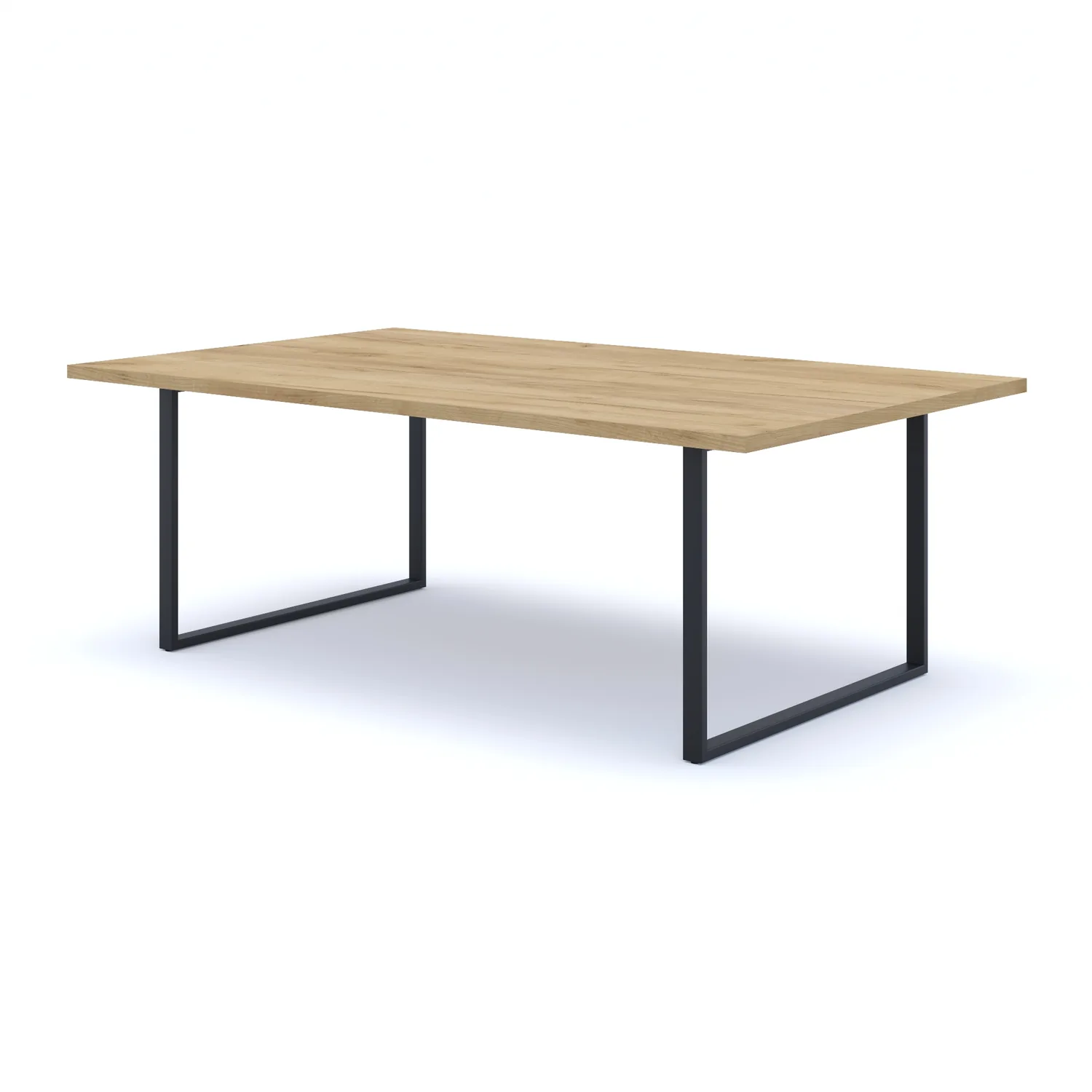 MILAN XL — представницький стіл для переговорів 210×140 см, 6 осіб, ДСП і метал, лофт | ESTACA