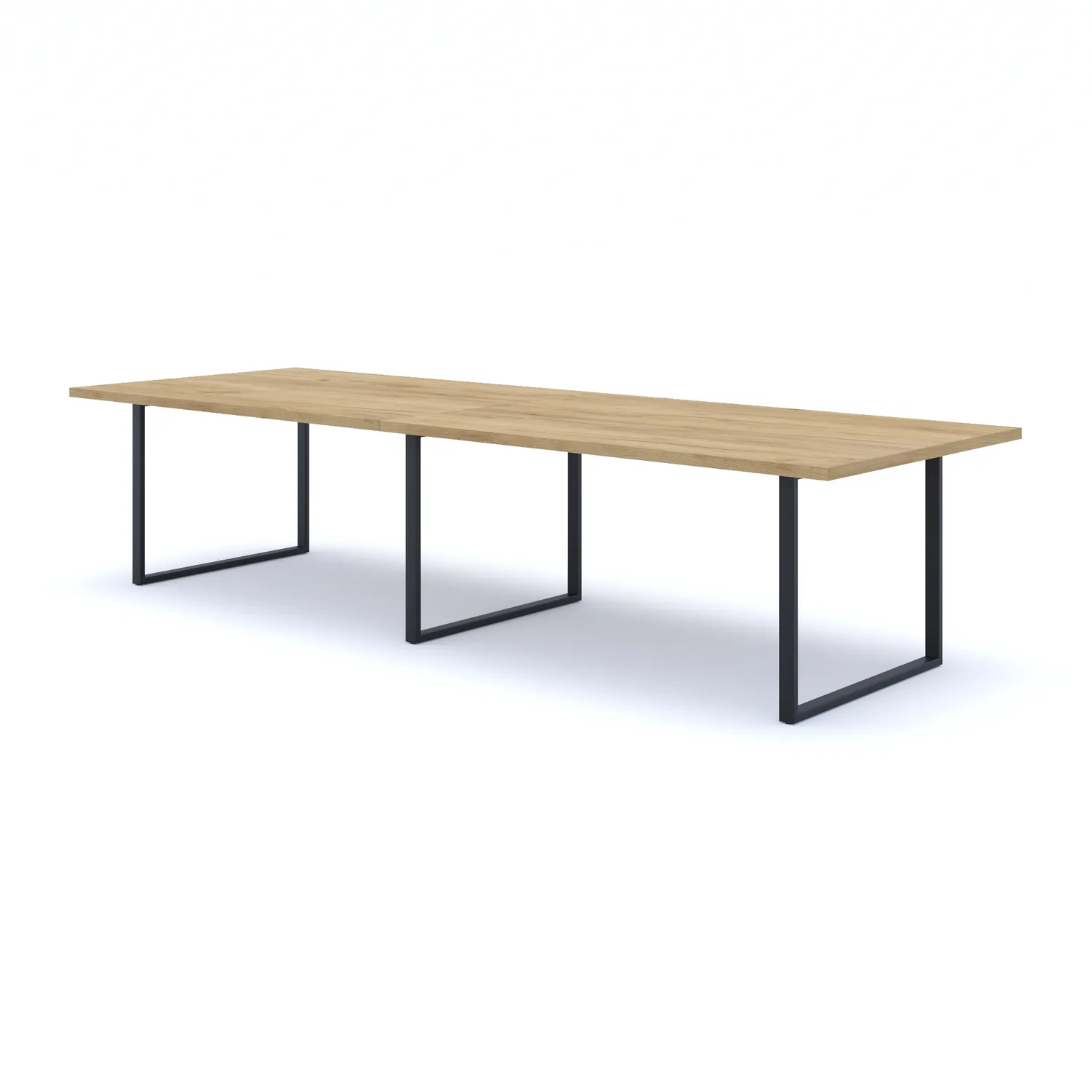 STOCKHOLM XL — стіл для переговорів 340×120 см, 10 осіб, ДСП і метал, лофт | ESTACA