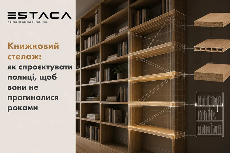 Книжковий стелаж: як спроєктувати полиці, щоб вони не прогиналися роками